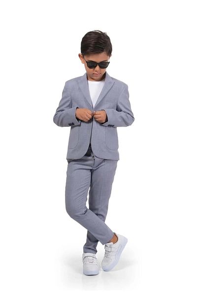PARK BEBE Jachetă sport pentru băiat cu model în carouri, tricou, set pantaloni jogger