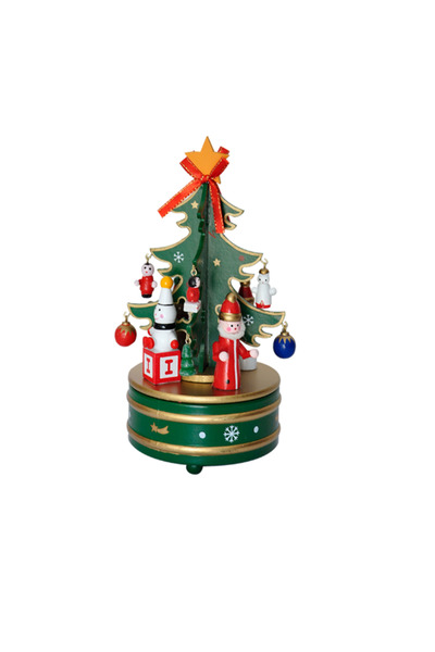 party mix Müzikli Yılbaşı Ağacı Ahşap Dekor | Yılbaşı Müzik Kutusu | Yılbaşı ...