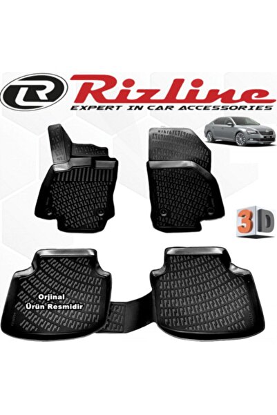 Rizline Skoda Süper B 3D Paspas Havuzlu 2015 - 2020 Arası Siyah 4 Parça Set