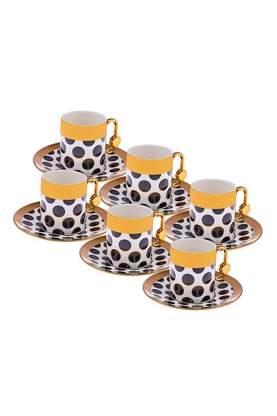 İSTANBUL PORSELEN Dide 6-Person Coffee Cup Set 90 ml