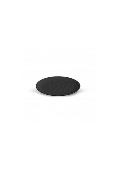 Tria 6 Pieces Porelin Embossed Series Round Serving Plate 23 cm Black