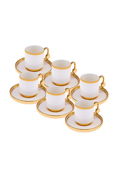 İSTANBUL PORSELEN Birce 6-Person Coffee Cup Set 90 ml