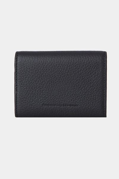 Grande 3639 Genuine Real Leather Women Men Magnetic Accordion Wallet Card Holder Black
