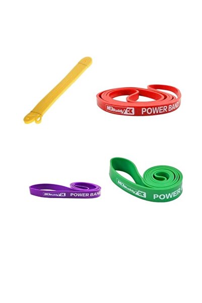 Nikadu مجموعة من 4 أشرطة طاقة من اللاتكس - مجموعة من 4 قطع من مطاط المقاومة - مستوردة