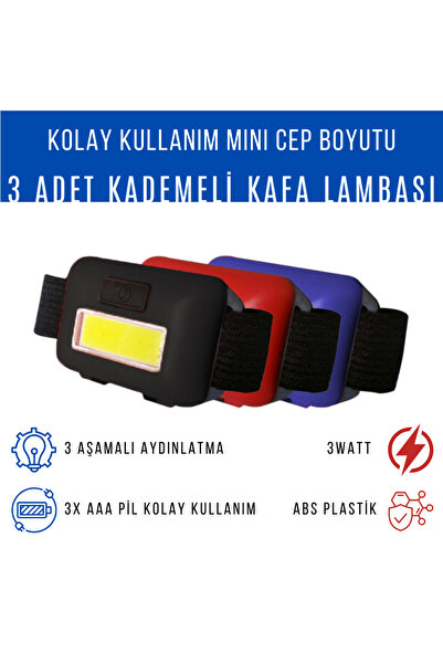 Apricot Gp-189 Kamp & Tarla & Deprem & 3 Kademeli Ayarlanabilir Mini Kafa Fen...