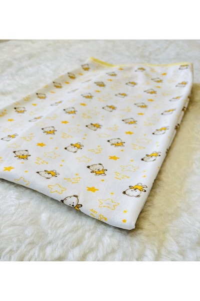 anne dokunuşu gibi KUZUM BEBE بطانية قماط للفتيات الصغيرات باللون الأصفر بطبق...