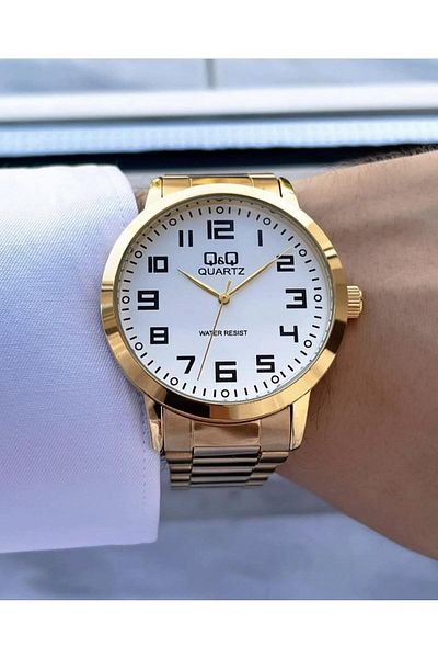 Q&Q Men's Metal Cord Wristwatch