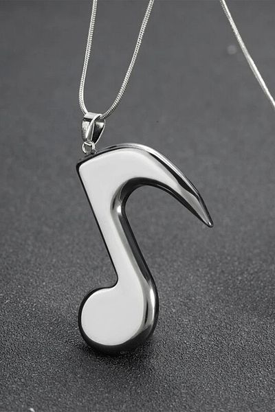 Tesbih Atölyesi Certified Music - Note Model Natural Stone Hematite Stone Necklace