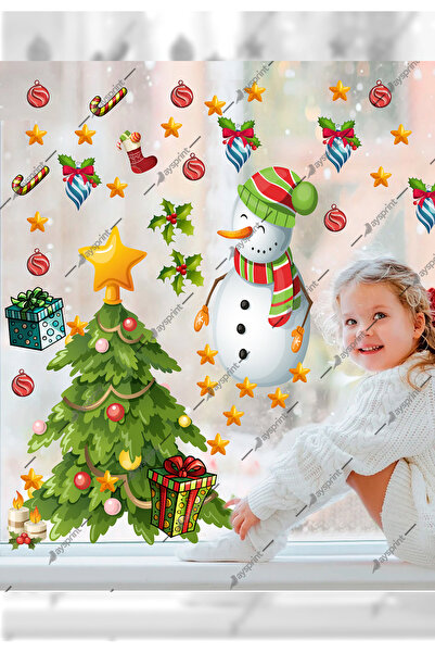 Aysprint Set de autocolante pentru ușă din sticlă pentru decorarea camerei, c...