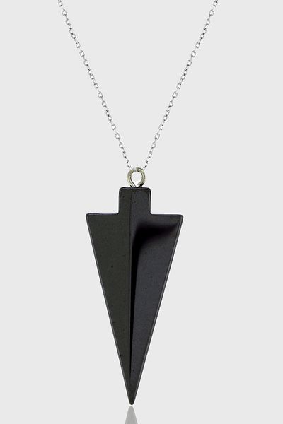 Tesbih Atölyesi Certified AAA+ Arrow Model Natural Stone Hematite Stone Necklace