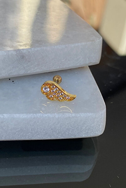 Jaida Moda Kadın 316l Cerrahi Çelik Melek Kanadı Figürlü Tragus Helix Piercing