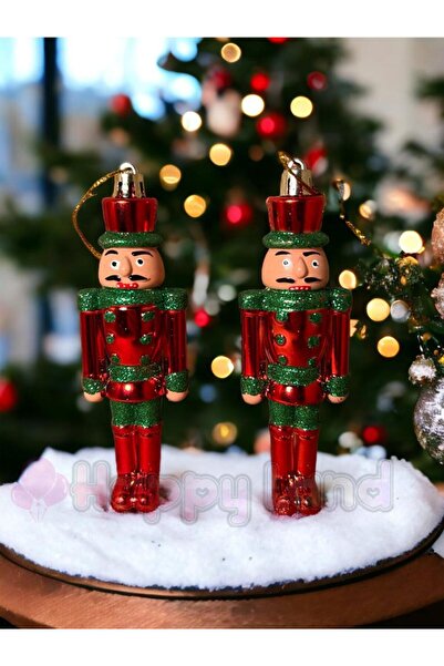 Happyland Yılbaşı Çam Ağacı Süsü 2 Adet Fındıkkıran Asma Süs Yılbaşı Ağacı Süs Fındıkkıran 13 Cm