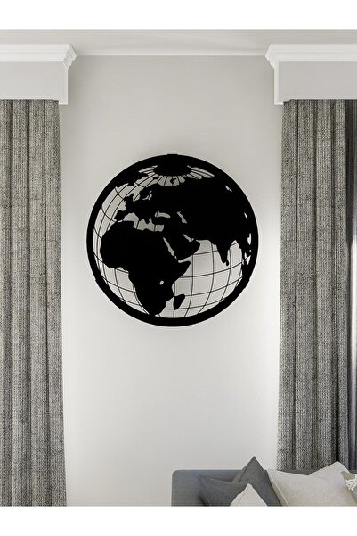 M&C Concept World Metal Duvar Tablosu - Siyah