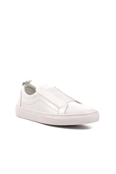 AYAKMOD Rcdl 4215 White Genuine Leather Men's Casual Shoes
