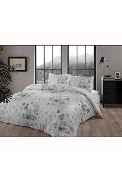 Linens Allday Clermont Pamuk Saten King Size Nevresim Takımı Gri