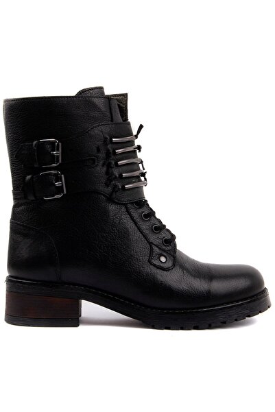 SailLakers - Δερμάτινες μπότες με λεπτομέρεια μαύρου χρώματος 105-516-1520