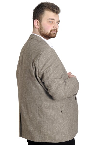 ModeXL Mode Xl Large Size Men's Jacket Blazer Perfetto Plus 21022 Brown