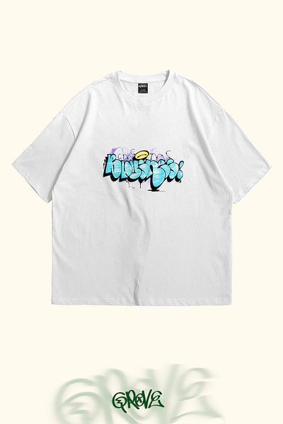 Grove Fashion Μπλουζάκι Graffiti Art Printed Unisex Oversize