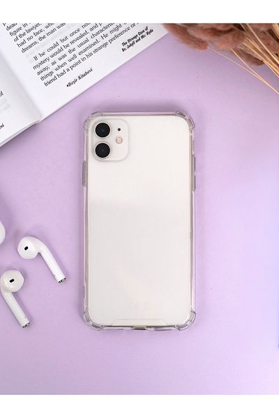 mooodcase حافظة آيفون 12 من السيليكون الشفاف الفاخر الممتص للصدمات