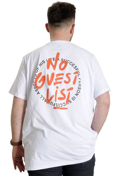 ModeXL Ανδρικό T-shirt Mode Xl Large Size No Guest List 23152 Λευκό