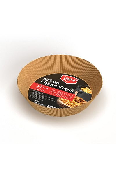 Roll-Up Airfryer Baking Paper Round 20cm 50pcs
