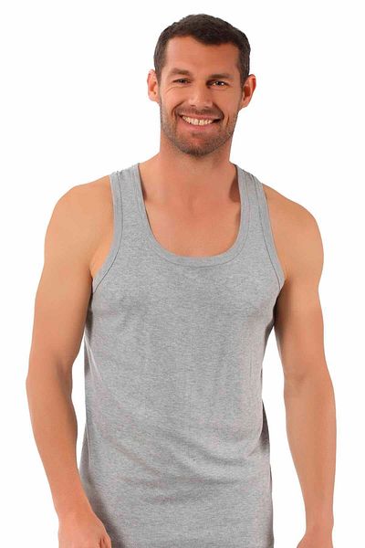 Kompedan Ανδρικό αθλητικό μπλουζάκι Grey Melange - Lycra, K0267