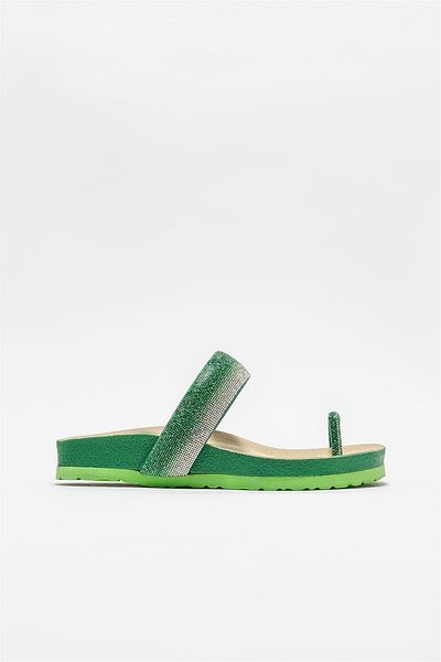 Elle Shoes Green Women's Flip Flops