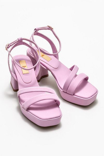 Elle Shoes Lilac Women's Heeled Sandals