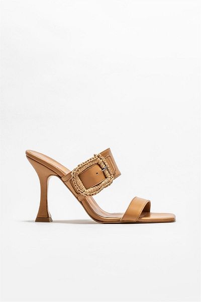 Elle Shoes Natural Women's Heeled Slippers
