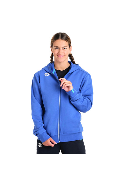 ARENA Ανδρικό μπουφάν Team Hooded Panel σε μπλε casual στυλ 004906800