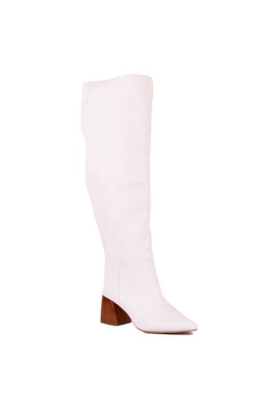 SailLakers Moxee - White Heeled Women's Boots