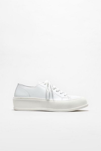 Elle Shoes حذاء رياضي نسائي - جلد أبيض