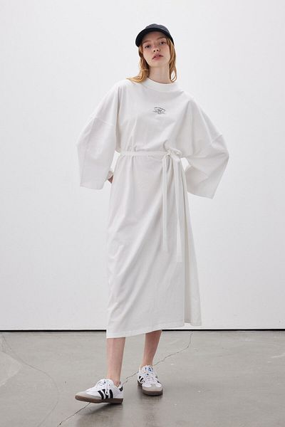 Manuka OVERSIZE LANGES, KOMFORTABLES KLEID ECRU