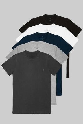 COMB NE M CHA L Standart Kal p Basic 5 li Paket T shirt 1000 Fiyat Yorumlar Trendyol