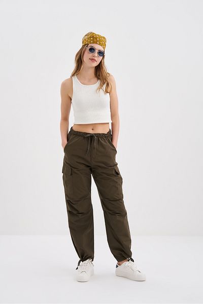 COLORDS Unisex Adjustable Long Pocketed Parachute Trousers
