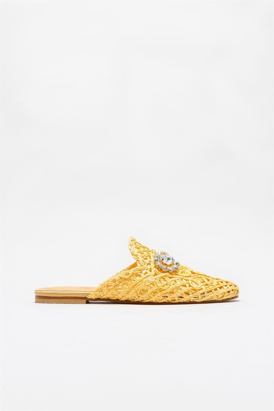 Elle Shoes Papuci galbeni pentru femei