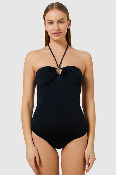 AYYILDIZ 79610 Black Strapless Swimsuit
