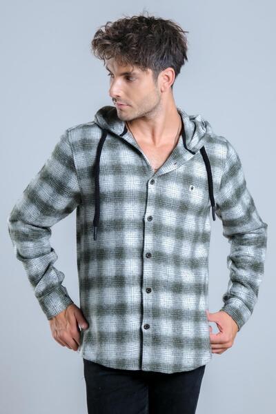 ByTrend Χειμερινό πουκάμισο ξυλοκόπο με κουκούλα MAR 4226