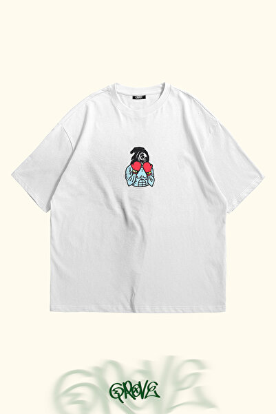 Grove Fashion Minimalist Defense Printed Unisex Oversize T-Shirt