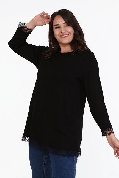 MYLİNE Skirt and Sleeve End Lace Tunik