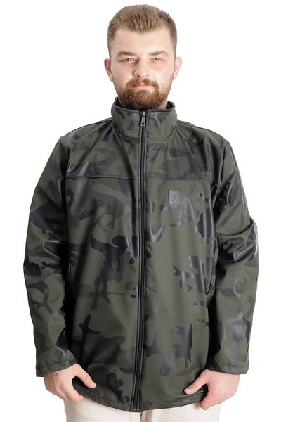 ModeXL Mode XL Large Size Ανδρικό Παλτό Αδιάβροχο Softshell 23232 Χακί