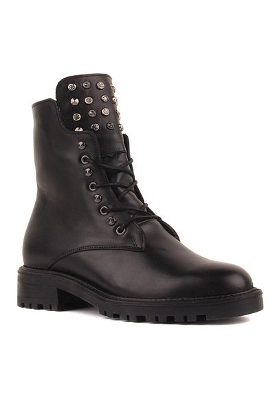 SailLakers - Black Leather Women's Boots