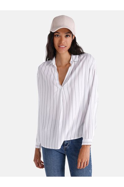 Colin's U-Sleeve White Women's Blouse