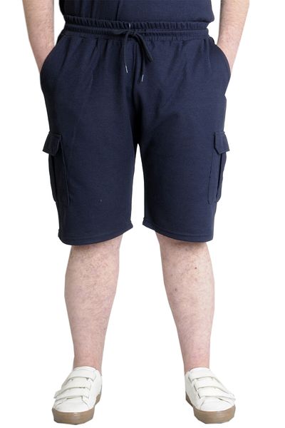 ModeXL Ανδρικό σορτς Mode Xl Μεγάλο μέγεθος Cargo Pocket Waffle 23500 Navy Blue