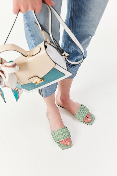 Sole Sisters Flat Slippers Green - Krely