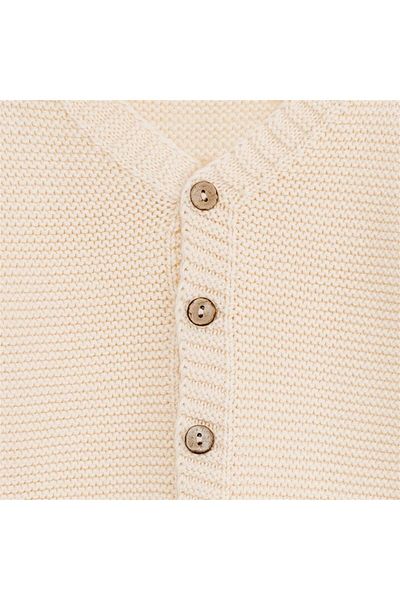 Minora Knitwear Unisex V-Neck Cardigan Trousers Set Stone
