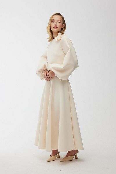 Manuka Partial Crinoline Skirt Beige