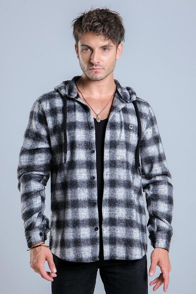 ByTrend Χειμερινό πουκάμισο ξυλοκόπο με κουκούλα MAR 4226