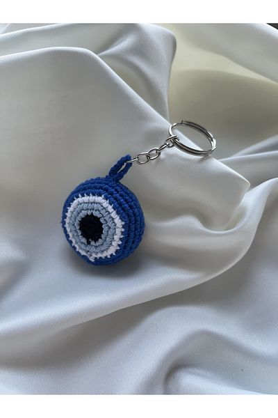 Pure Amigurumi Evil Eye Bead Keychain