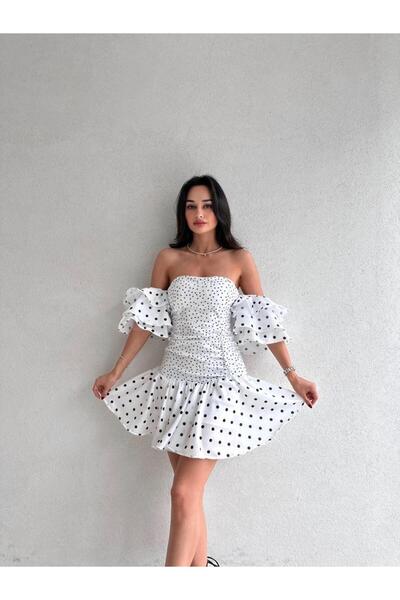 Mooi Butik Rochie Mini SİLVA cu detalii Gipe 8391